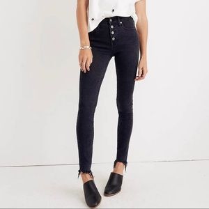 Madewell 9" High Rise Black Skinny Jeans Size 26
